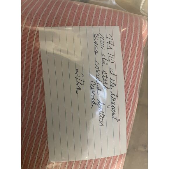 Sears Pink Pinstripe Twin Bedspread 74X 110 White Ruffle Perma Prest Vtg - Picture 4 of 6